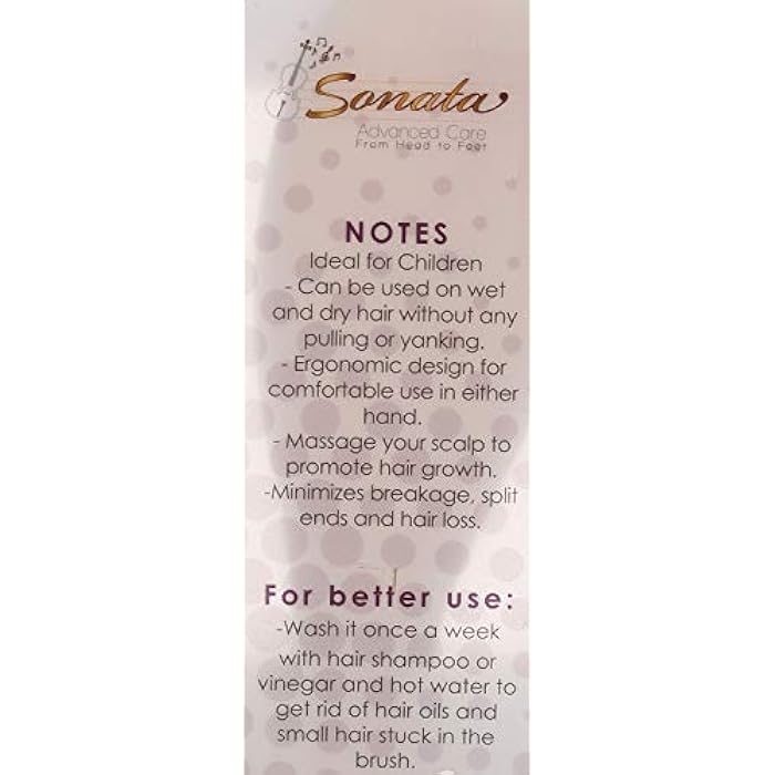 Sonata Wooden Hair Brush - Beige - Image 3